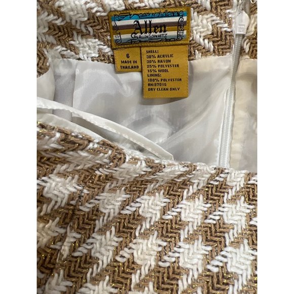 Allen by Allen Schwartz Tweed Suit Skirt Jacket Lovely Powerful Executive - Picture 11 of 11